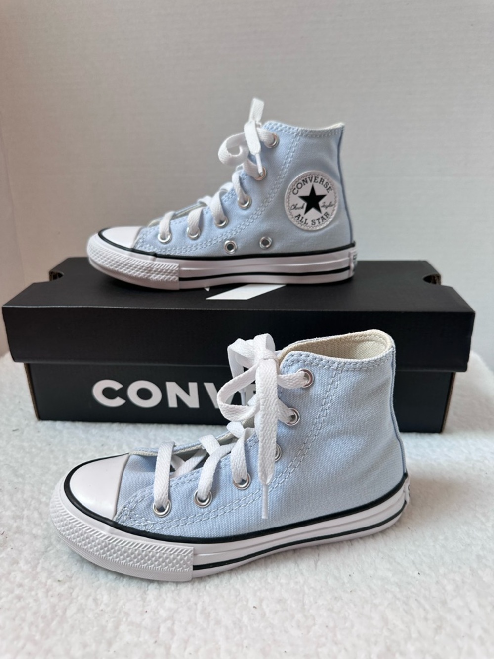 Kids Blue Converse High Top Sneakers